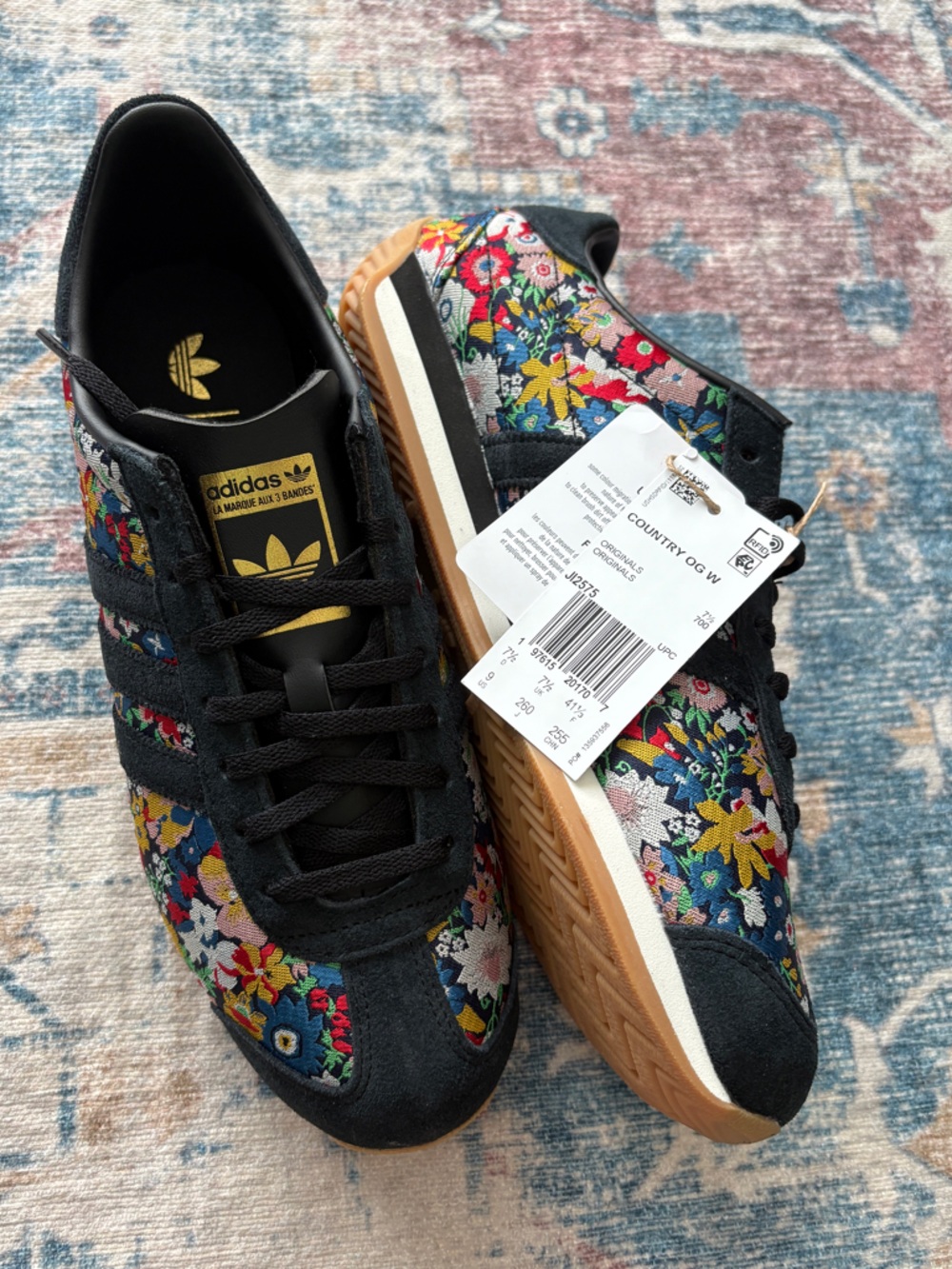 Liberty of London Adidas Sneakers, Country OG, Womens US 9 - Picture 5 of 10